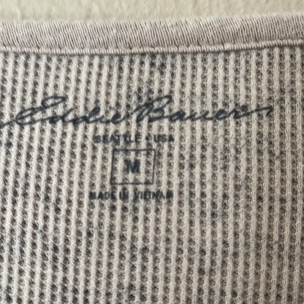 Eddie Bauer Ribbed Split V Neck Long Sleeve Chevron Size M Gradient Colors - Picture 5 of 13